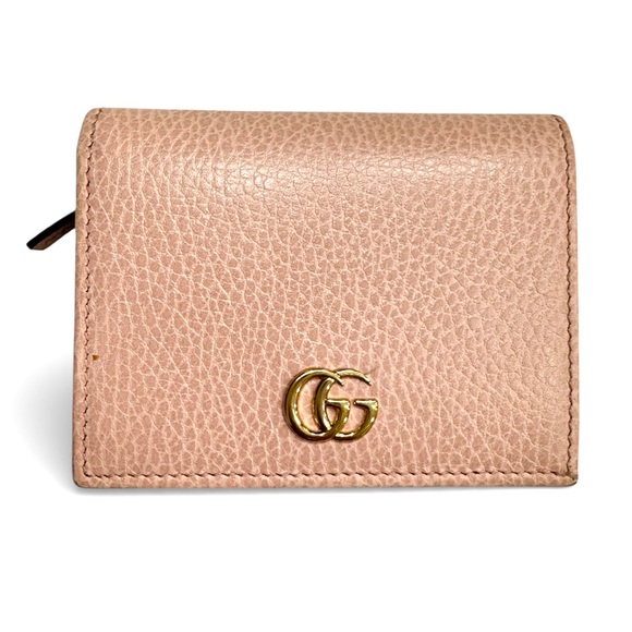 Gucci Handbags - Gucci GG Marmont Wallet Gucci Pink Leather Card Case Wallet COA
